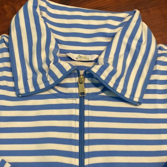 Denim & Co. Active Fill Zip French Terry Sweatshirt Jacket Size Large - Picture 6 of 10